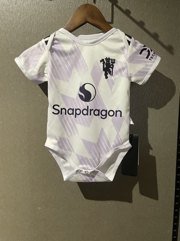 Manchester Utd 25/26 Baby Away White Soccer Jersey